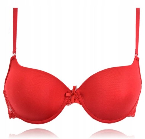 Atlantic Luni czerwony stanik push upz koronką