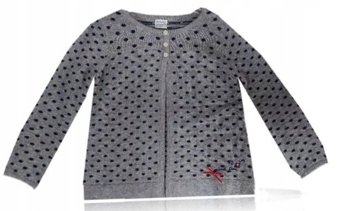 Kanz niemiecki sweter kardigan groszki angora 86