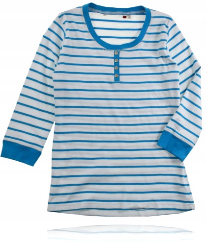Bluzka t shirt domowa bawełna paski L 18-20