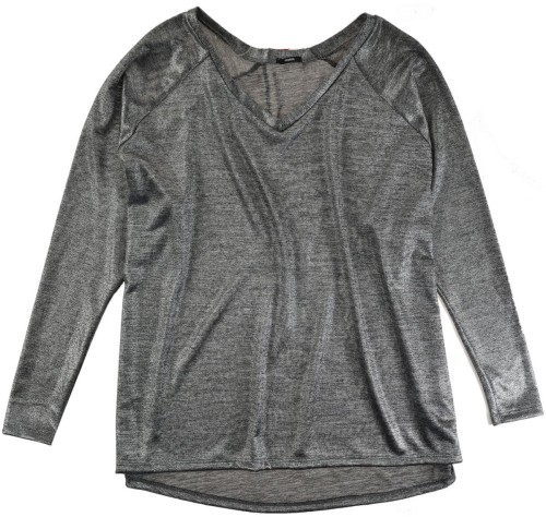 Tezenis bluzka srebrna luźny krój oversize