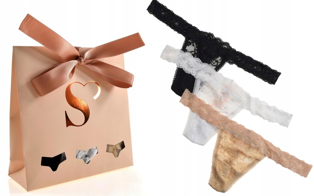 Sylvie zestaw majtek string w ozdobym pudełku