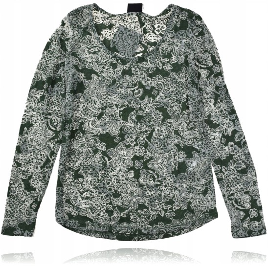 Vila cienka bluzka w kwiaty z długim rękawem