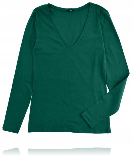 Tezenis bluzka t-shirt bawełna długi rękaw zielona