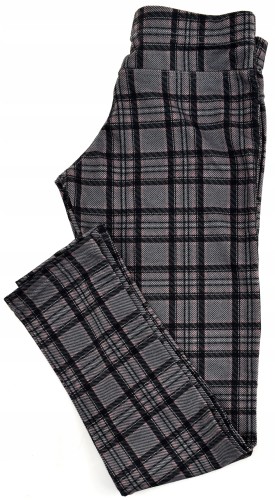 Calzedonia legginsy spodnie krata viscoza 122 7/8L