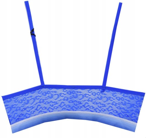 Tezenis biustonosz Crop Top sport braletka koronkowy niebieski