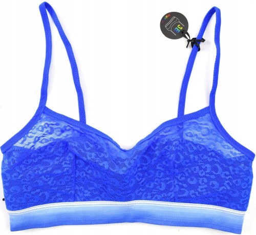 Tezenis biustonosz Crop Top sport  koronkowy niebieski