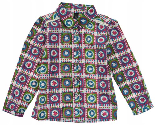 Besta Plus bluzka koszula bawełna guziki wzory 86