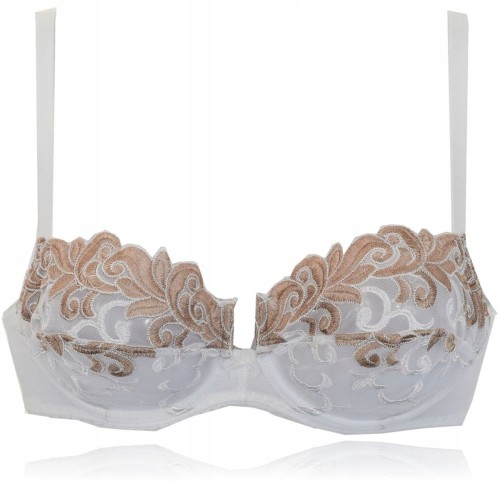 Benefit Scharlot biustonosz miękki biały koronkowy