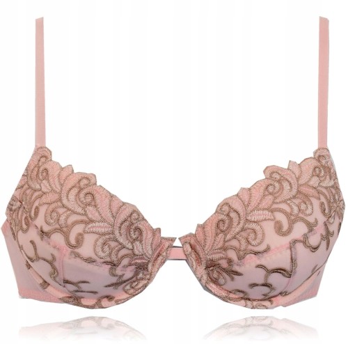 Benefit Scharlot stanik push up koronkowy różowy