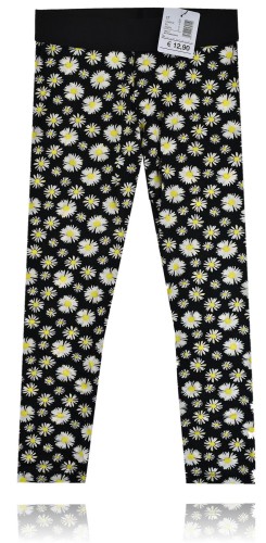 Tezenis legginsy 3/4 z wiskozy w  stokrotki floral 