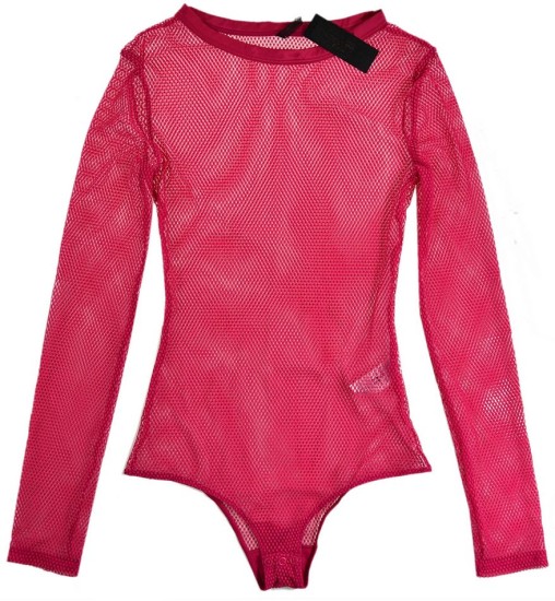 Intimissimi Hot Pink body ażurowe z satyną