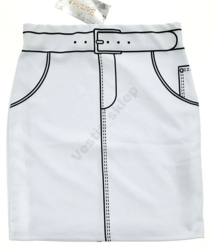 Bershka spódniczka mini print nadruk ołówkowa M