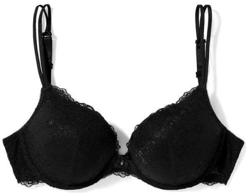 Atlantic biustonosz Magic Push-up czarny koronkowy