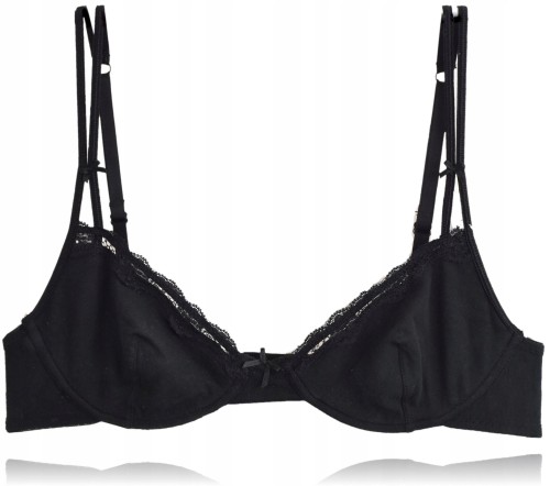 Luni Atlantic biustonosz bawełniany czarny miękki