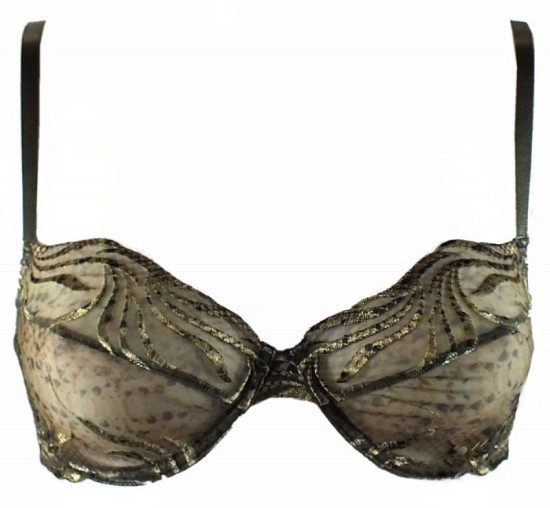 Atlantic biustonosz haftowany na tiulu zielony