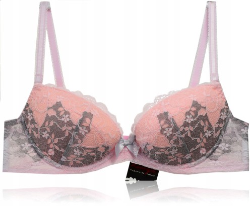 Kinga sexy biustonosz push up koronka haft 65D