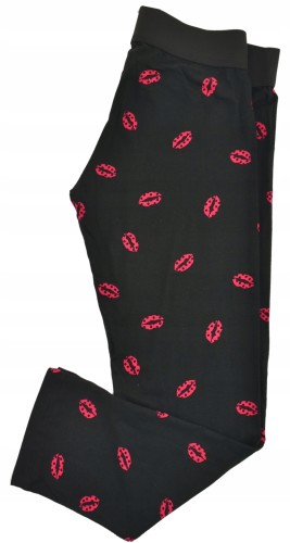 Tezenis legginsy 3/4 usteczka czarne viskoza M 38