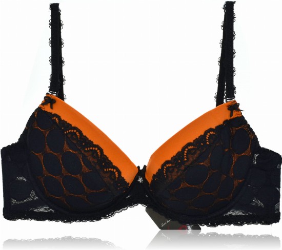 Kinga ekstrawagancki  biustonosz push up w kropki