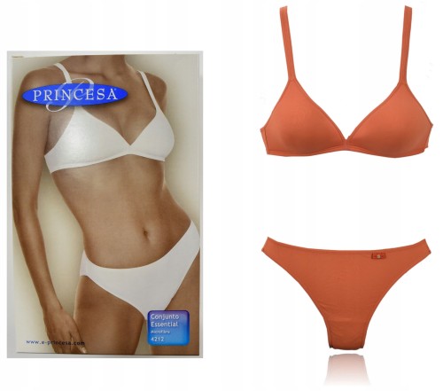 komplet bielizny Princesa pomarańczowy usztywniany