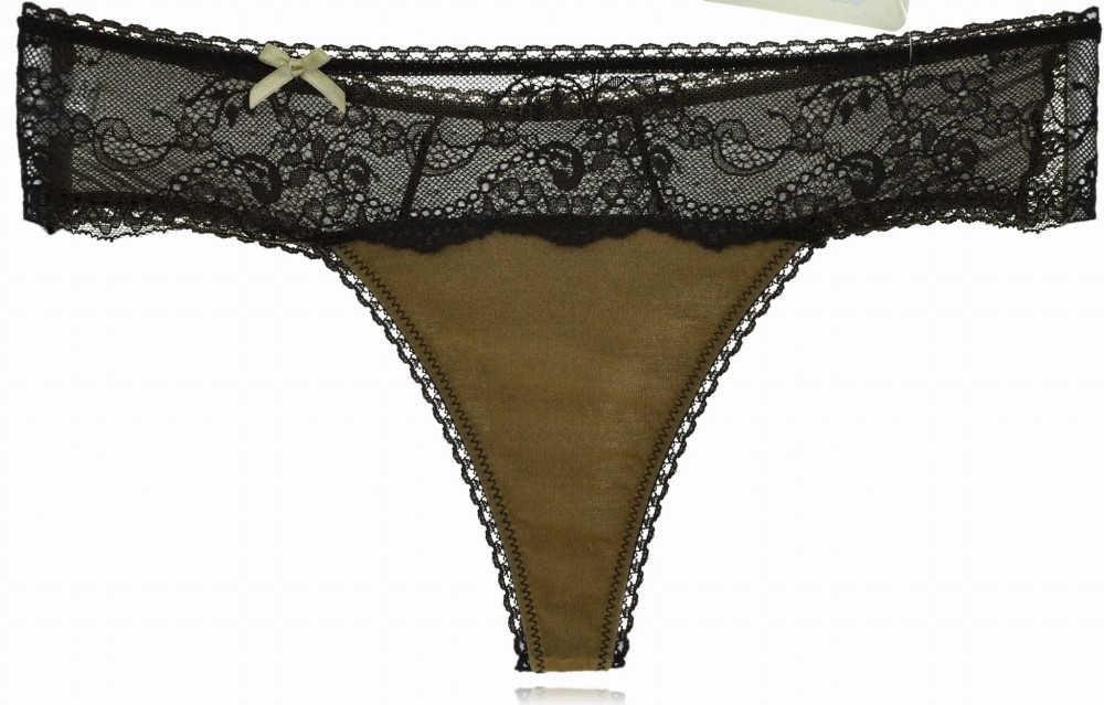 Kinga stringi czarno złote