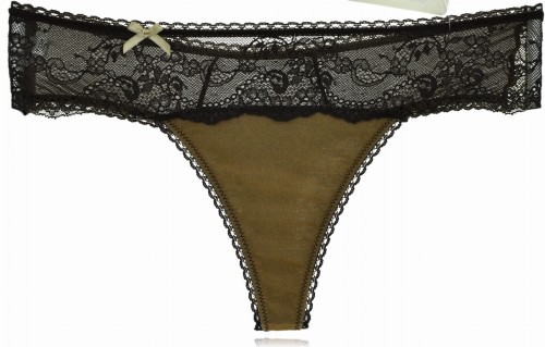 Kinga stringi czarno złote