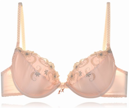 Sawren subtelny biustonosz satynowy z haftem