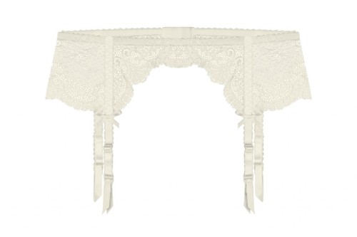 Julimex Freesia koronkowy pas do pończoch ecru