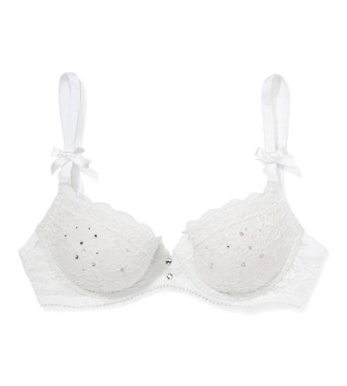 Atlantic biustonosz push up ecru z cekinami lbr820