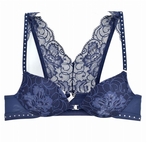 Tezenis biustonosz super push up Los Angeles Broadway niebieski