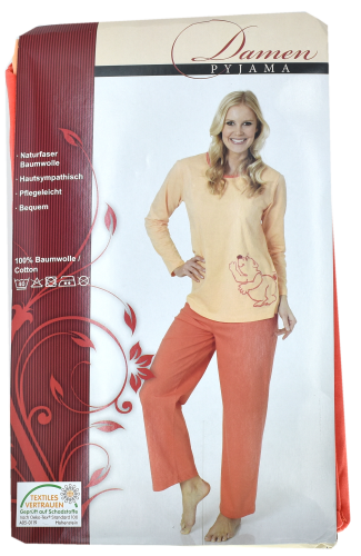 Damen Pyjama bawełniana piżama damska dwuczęściowa