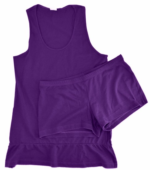 Tezenis piżama damska top i szorty  fioletowa