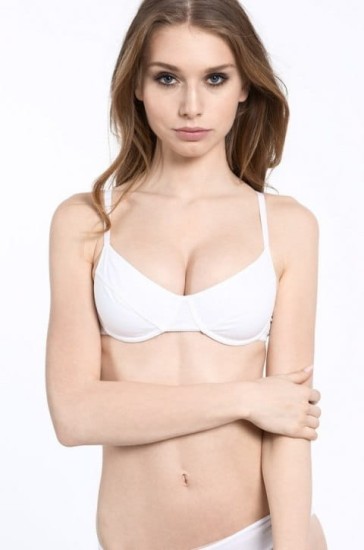 Atlantic biustonosz bawełniany na fiszbinach miękki biały