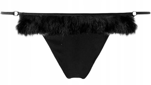 Intimissimi majtki stringi satynowe z futerkiem