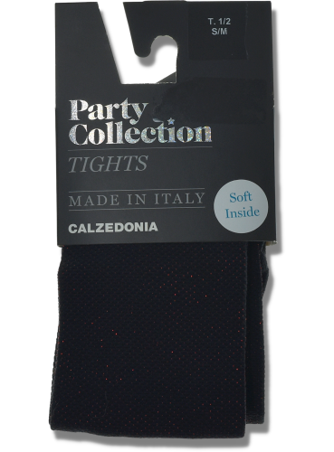 Calzedonia Party Collection rajstopy czarne z brokatem