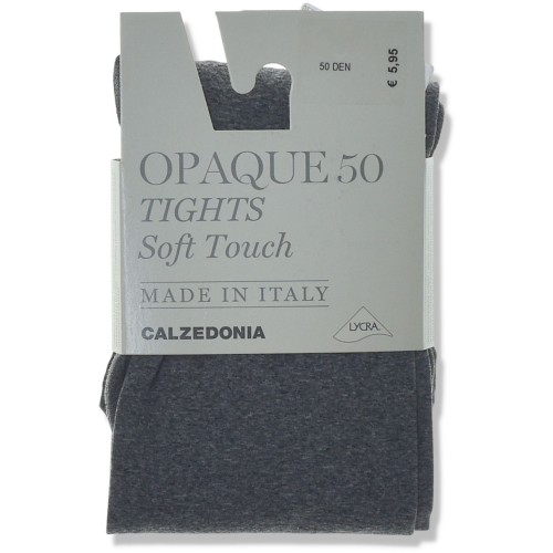 Calzedonia rajstopy kryjące Soft Touch 50 szare melanż