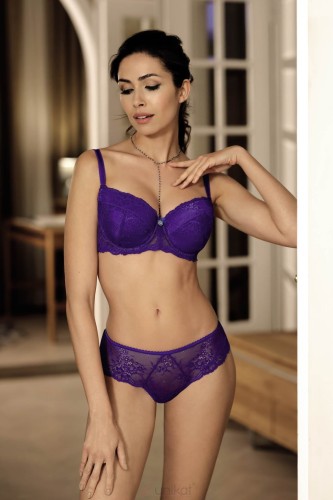 Unikat Selma biustonosz usztywniany full cup fioletowy