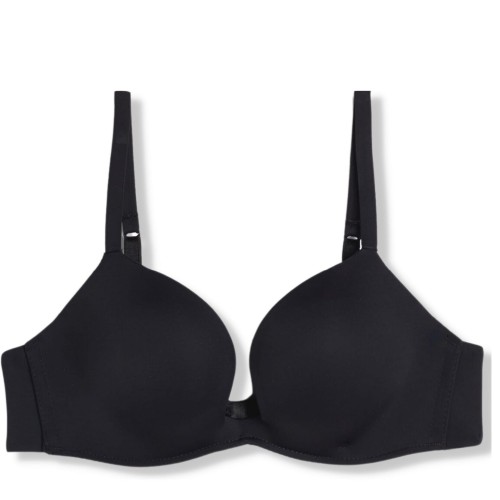 Intimissimi Monica biustonosz  push up czarny microfibra