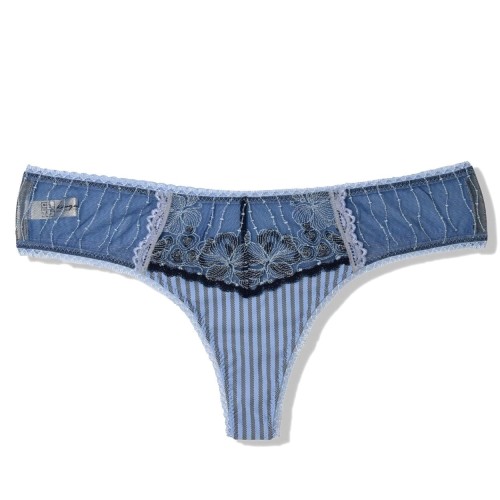 Kinga majtki stringi z koronką french blue 