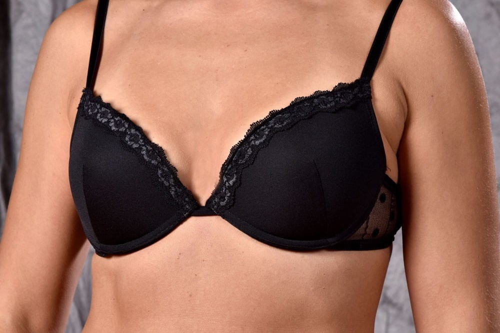 Tezenis Los Angeles biustonosz super push up z tiulem w kropki