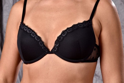 Tezenis Los Angeles biustonosz super push up z tiulem w kropki