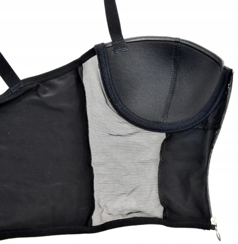 Tezenis TOTAL BLACK mini gorset z imitacji skóry.webp