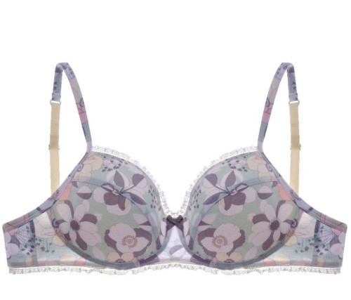 Atlantic biusztonosz usztywniany bez fiszbin w kwiaty