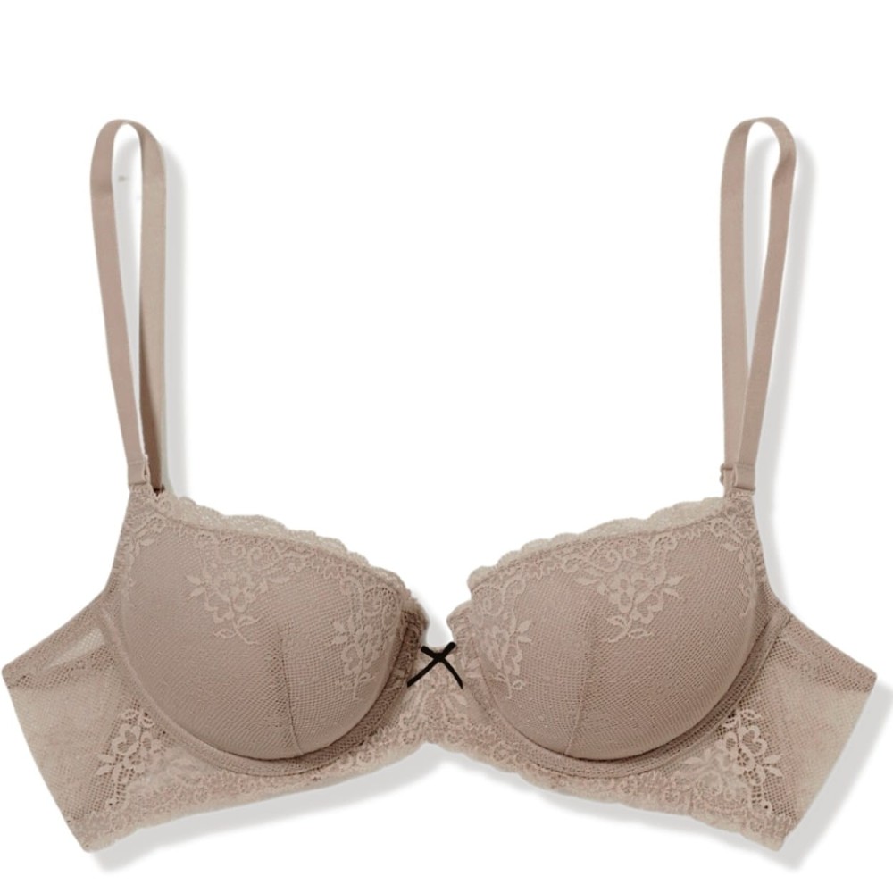 Atlantic biustonosz koronkowy push up beż lbr831f