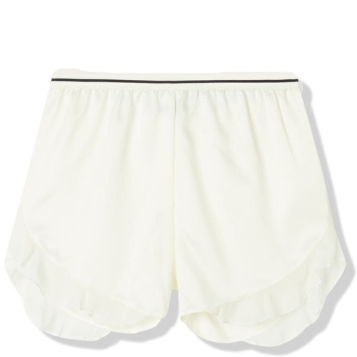 Tezenis satynowe spodenki szorty latte z falbankami