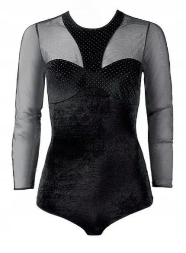 Tezenis  body aksamitne ze wsawkami z tiulu 