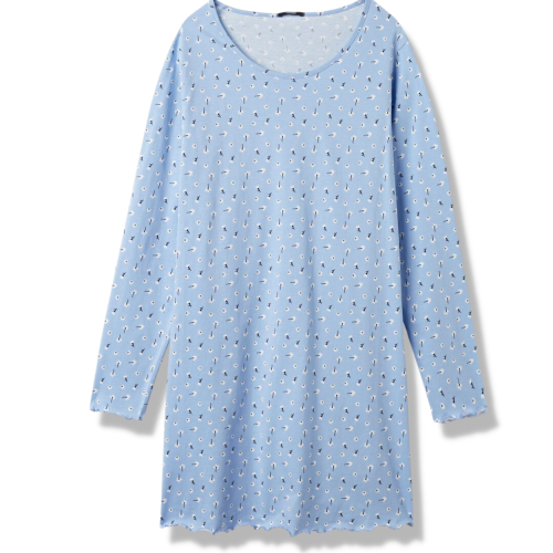 Tezenis koszula nocna piżama damska z bawełny w łączkę