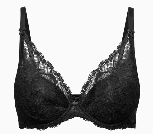 Gaia Push-up Vika 1200 biustonosz półusztywniany z koronki czarny