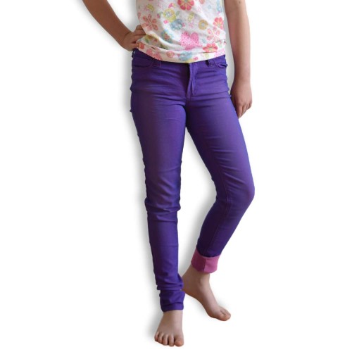 Tezenis fioletowe spodnie tregginsy rurki