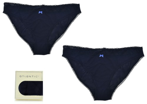 Atlantic majtki figi mini bikini 2 sztuki z modalu granatowe