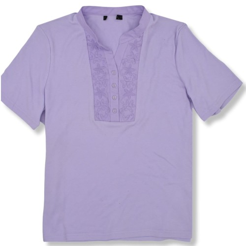 Liliowa-fioletowa bluzka z haftem OUTLET